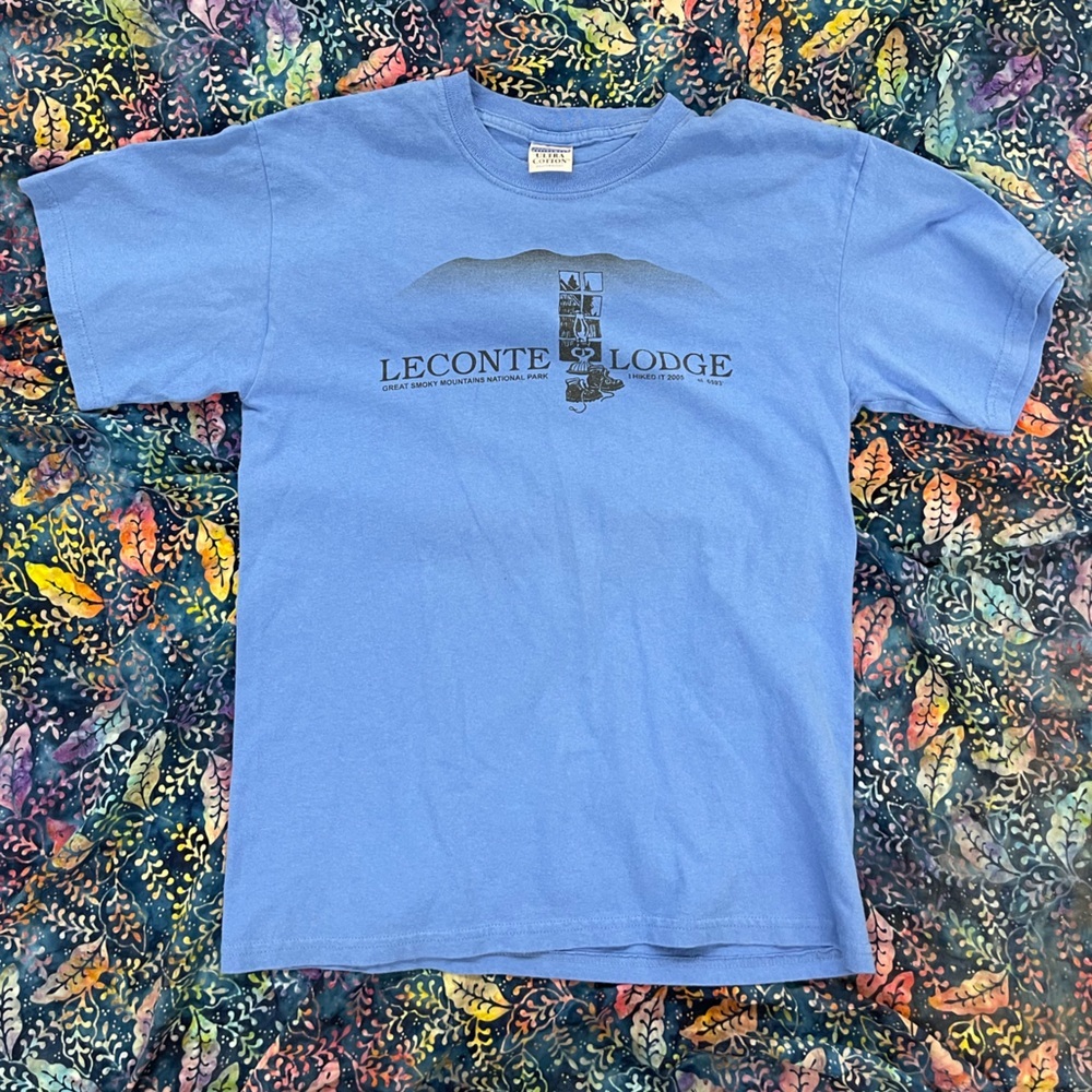 2005 Great Smoky Mountains National Park Leconte Lodge Hike T-Shirt Size Medium